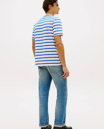 T-shirt streep blauw