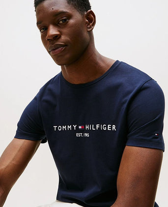 Tommy Hilfiger logo t-shirt donkerblauw