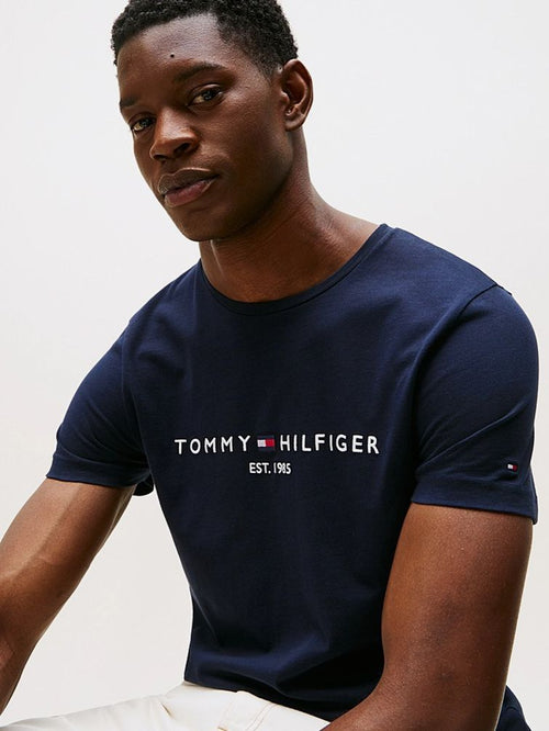 Tommy Hilfiger logo t-shirt donkerblauw