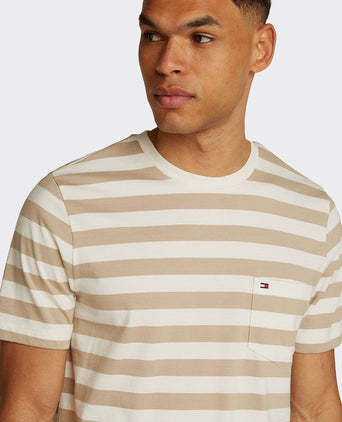 T-shirt streep beige