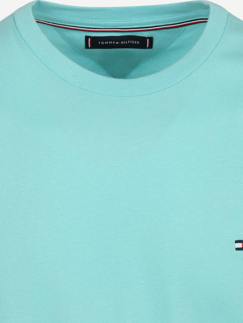 T-shirt essential aqua blauw