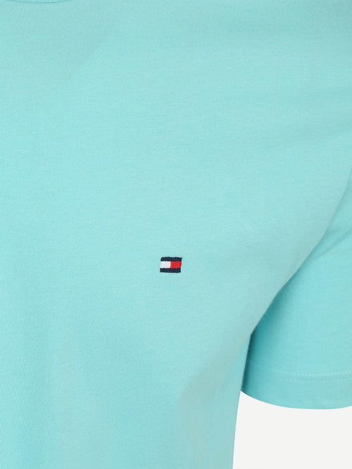 T-shirt essential aqua blauw