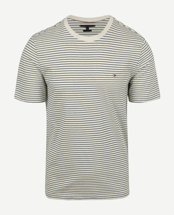 Tommy Hilfiger t-shirt essential streep donkerblauw | Regular-fit