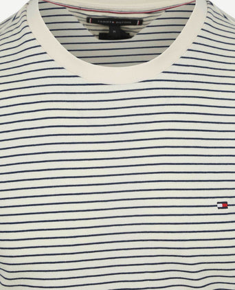 Tommy Hilfiger t-shirt essential streep donkerblauw | Regular-fit