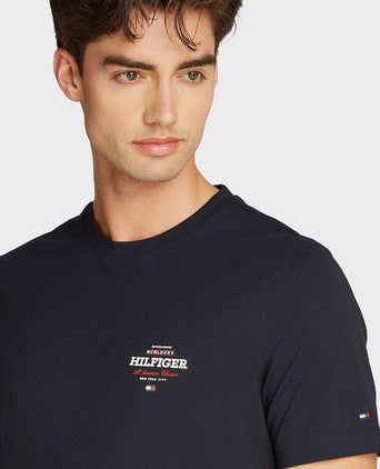 Tommy Hilfiger t-shirt logo monotype donkerblauw | Regular-fit
