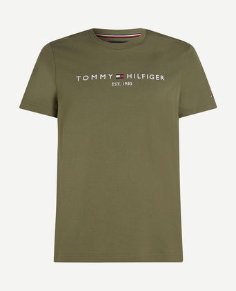 T-shirt logo olijfgroen