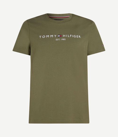 T-shirt logo olijfgroen
