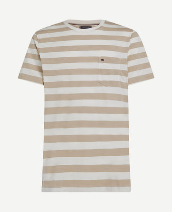 T-shirt streep beige
