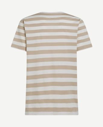 T-shirt streep beige