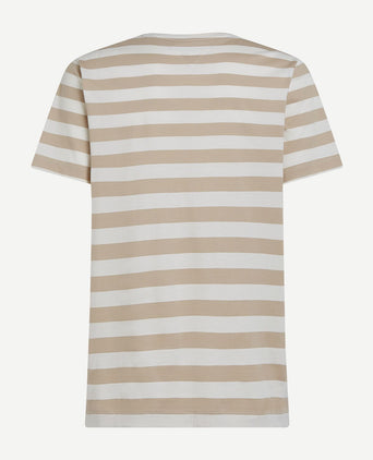 Tommy Hilfiger t-shirt streep beige | Regular-fit