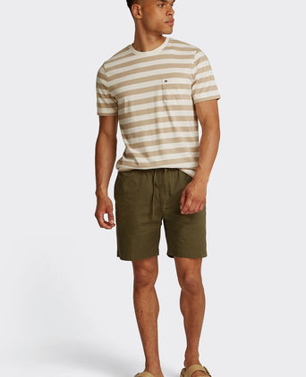 Tommy Hilfiger t-shirt streep beige | Regular-fit