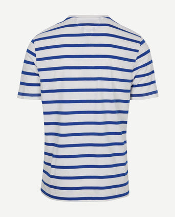 T-shirt streep blauw