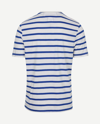 T-shirt streep blauw