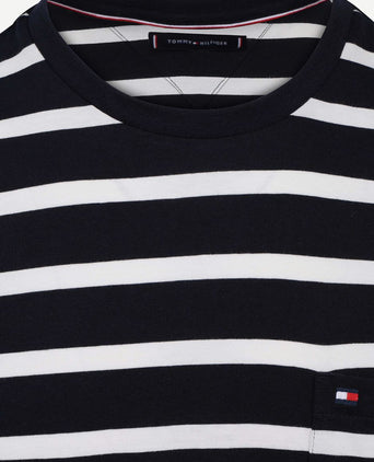 T-shirt streep donkerblauw