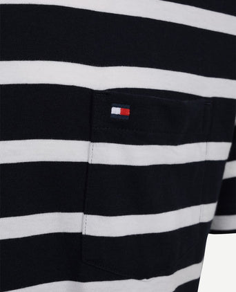 T-shirt streep donkerblauw