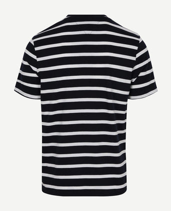 T-shirt streep donkerblauw