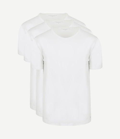 T-shirts o-hals (3-pack) wit