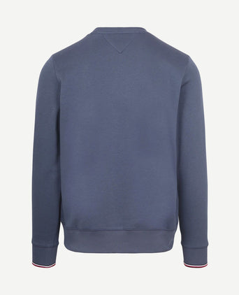 Sweater logo tipped donkerblauw