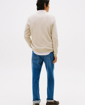 Tommy Hilfiger structure trui beige | Regular-fit