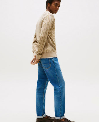 Tommy Hilfiger pullover cable sandalwood | Regular-fit