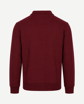 Sweat halve rits pullover burgundy