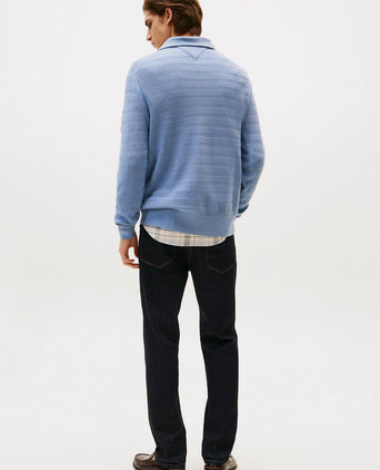 Pullover halfzip structure indigo