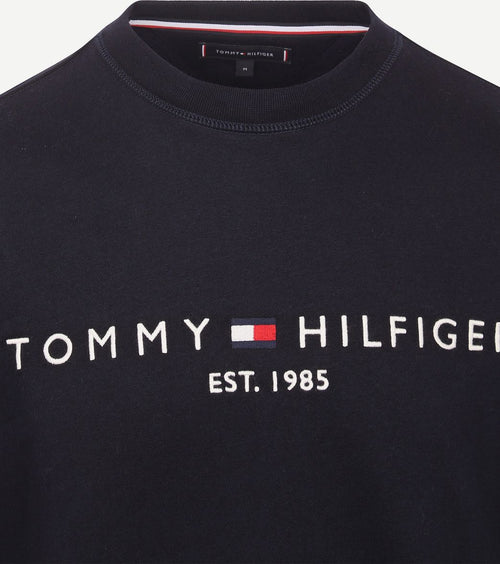 Tommy Hilfiger trui logo donkerblauw | Regular-fit