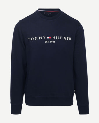 Tommy Hilfiger trui logo donkerblauw | Regular-fit