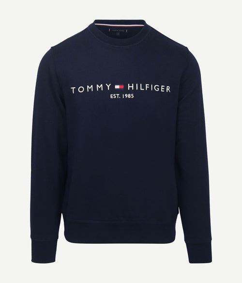 Tommy Hilfiger trui logo donkerblauw | Regular-fit