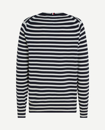 Trui streep donkerblauw