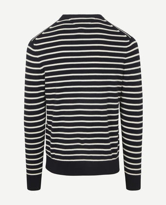 Tommy Hilfiger trui streep donkerblauw | Regular-fit