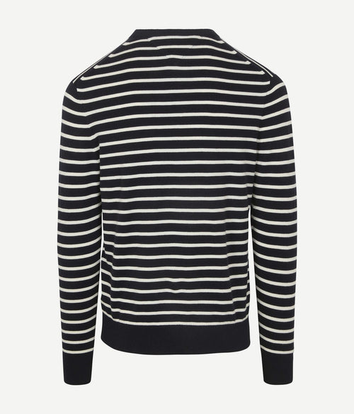 Tommy Hilfiger trui streep donkerblauw | Regular-fit