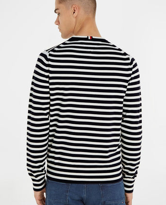 Trui streep donkerblauw