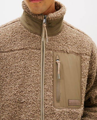 Tommy Hilfiger vest teddy fleece taupe | Regular-fit