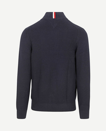 Vest structuur donkerblauw