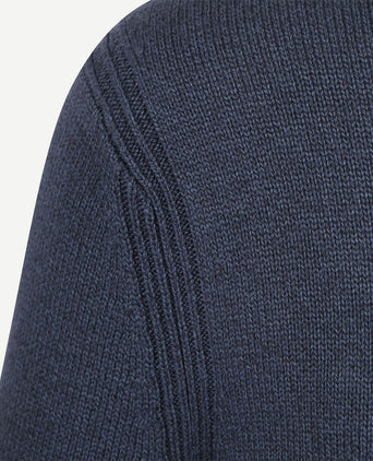 Vest mouliné donkerblauw