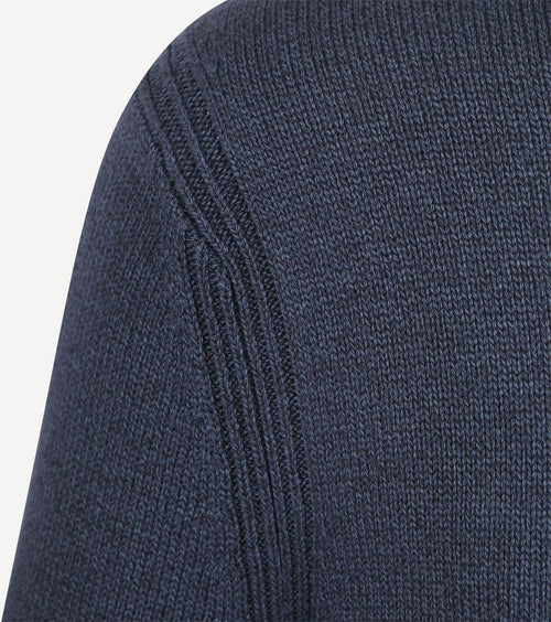 Vest mouliné donkerblauw