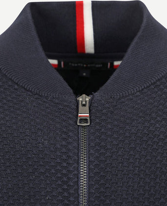 Tommy Hilfiger vest structuur donkerblauw | Regular-fit