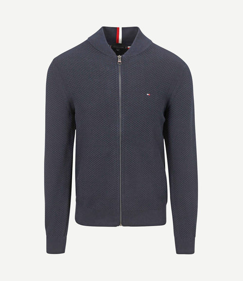 Vest structuur donkerblauw