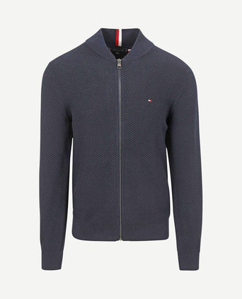 Vest structuur donkerblauw