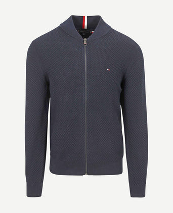 Tommy Hilfiger vest structuur donkerblauw | Regular-fit