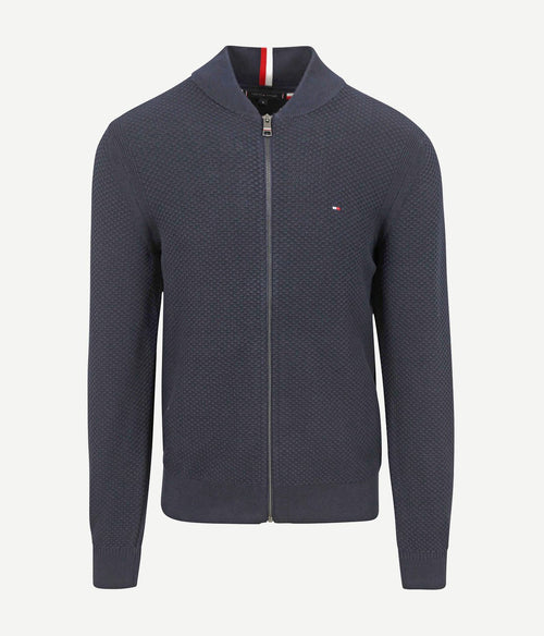 Tommy Hilfiger vest structuur donkerblauw | Regular-fit