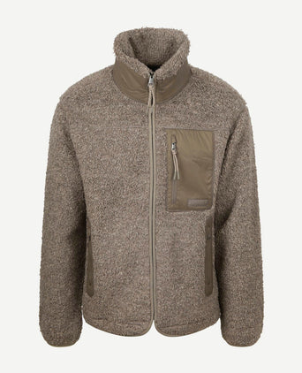 Tommy Hilfiger vest teddy fleece taupe | Regular-fit