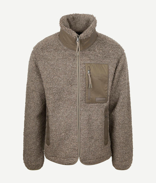 Tommy Hilfiger vest teddy fleece taupe | Regular-fit