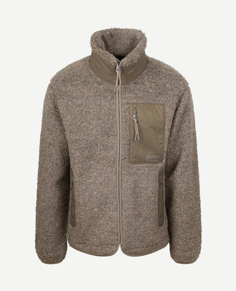 Vest teddy fleece taupe