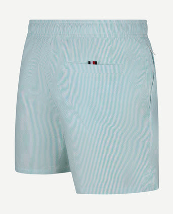 Zwembroek drawstring seersucker aqua