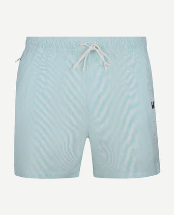 Zwembroek drawstring seersucker aqua