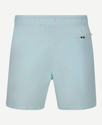 Zwembroek drawstring seersucker aqua