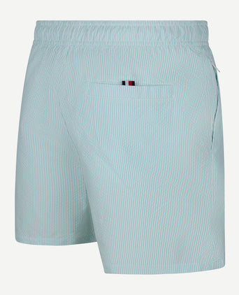 Zwembroek drawstring seersucker aqua