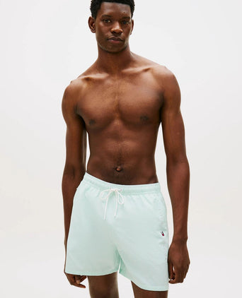 Zwembroek drawstring seersucker aqua